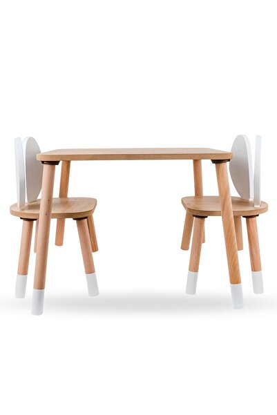 Bee Smart Safir Meşe 2 Sandalyeli Masa Seti - Standart