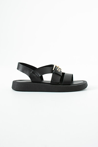 Siena Shoes صندل نسائي من Veyron مصنوع من الجلد الطبيعي بإبزيم ذهبي ونعل خفيف...