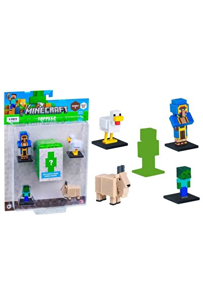 MINECRAFT 3D Toppeez 5’li Figür Seti - Keçi'Li Set