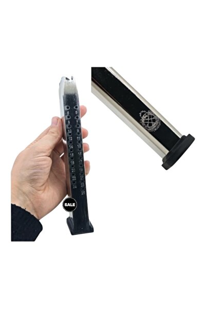 ÇATLISAN HS-9 / HS 2000 UYUMLU 25'Lİ UZUN MAGAZİNE - BEYAZ (KROM KAPLAMA)