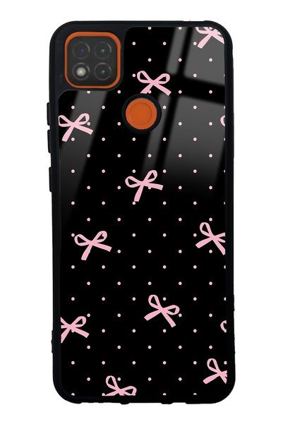Spoyi حافظة هاتف لامعة بتصميم شريط وردي لهاتف Xiaomi Redmi 9C