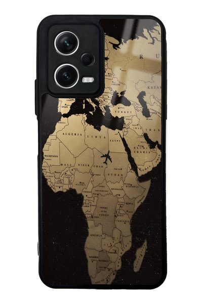 Spoyi حافظة هاتف Xiaomi Redmi Note 12 5G بتصميم Golden Route اللامع
