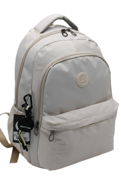 Bevitton Rucsac zilnic din material textil impermeabil Unixes de culoare bej ...