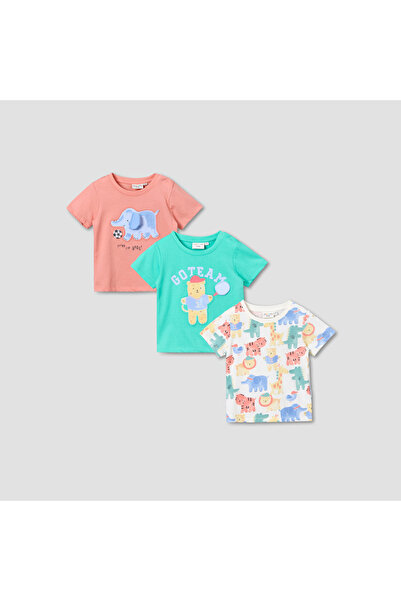 Juniors Pack of 3 Short Sleeves T-shirt with Fun Print