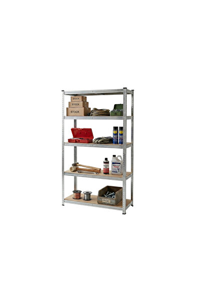 Target Home Ραφιέρα μεταλλική με 5 ράφια Mdf 90x40x180εκ.