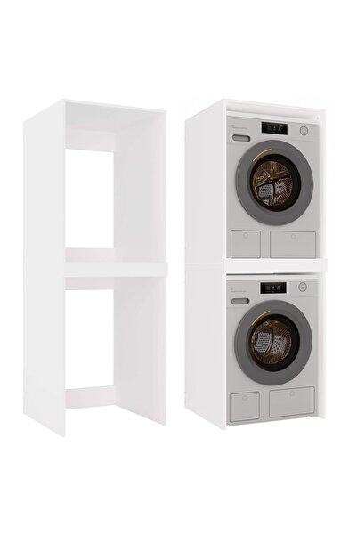 Topeshop POLA TWIN Dulap turn alb pentru mașina de spălat și uscător
