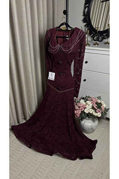 MYGROUP Luxurious Lace Long Evening Gown with Charming Vintage Design