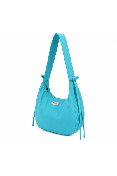 RONASBAG Bow Bag Aqua Turquoise Women's Lined Baguette Handbag with Bow Detai...
