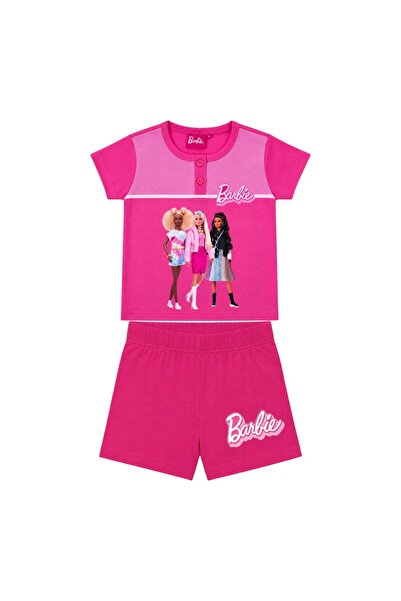 Barbie Pijamale copii, mânecă scurtă, 100% bumbac, multicolor, Hero,