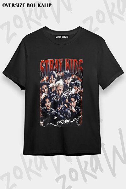 ZOKAWEAR Μπλουζάκι Unisex Loose Fit Stray Kids Skzoo v1 με στάμπα