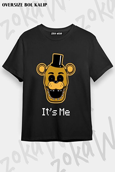ZOKAWEAR Unisex Loose Fit Fnaf Five Nights V4 Printed T-Shirt