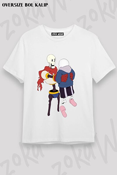 ZOKAWEAR تي شيرت مطبوع للجنسين من نوع Undertale Sans v34