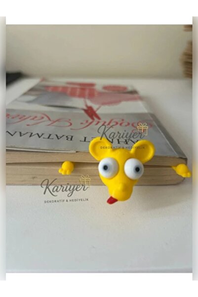 Sıkışmış Fare Kitap Ayracı 3D Komik Kitap Ayracı Eğlenceli Kitap Aksesuarı