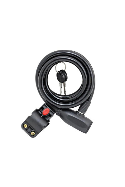 ÜMİT AKSESUAR قفل الدراجة UMT مع مفتاح 12X1500 حامل HC-83105 أسود KLT-112