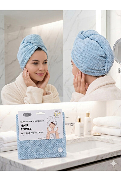 burjalmodah Hair Wrap Towel after Shower with Ergonomic Design