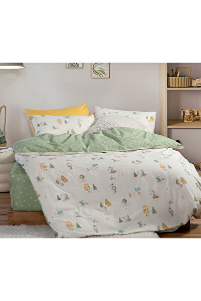 Nef Nef Homeware Nef-Nef Παιδικό Σετ Σεντόνια Πάρτι Δάσους Εκρού