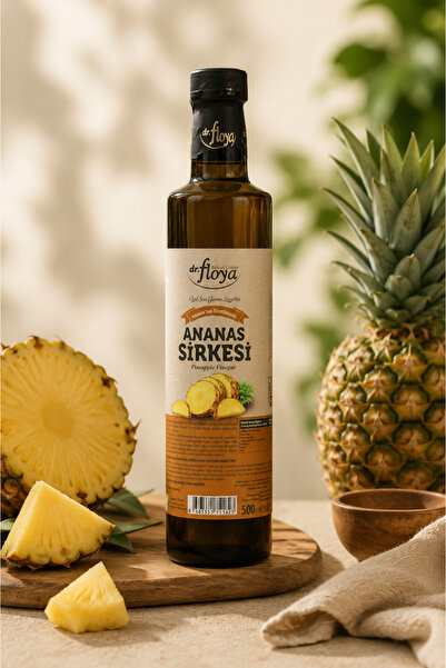 Dr. Floya Doğal Ananas Sirkesi 500 ml Fermente Geleneksel Üretim Katkısız