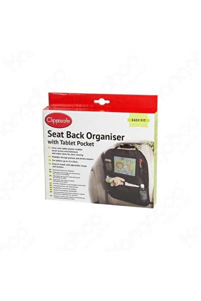 Clippasafe Protector de scaun pentru spătar cu buzunar pentru suport de tabletă
