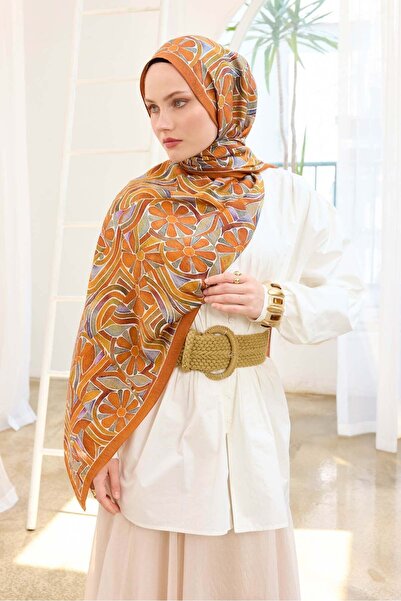 Silk Home Urban Hours Bohemian Daisy Orange Mayda Shawl