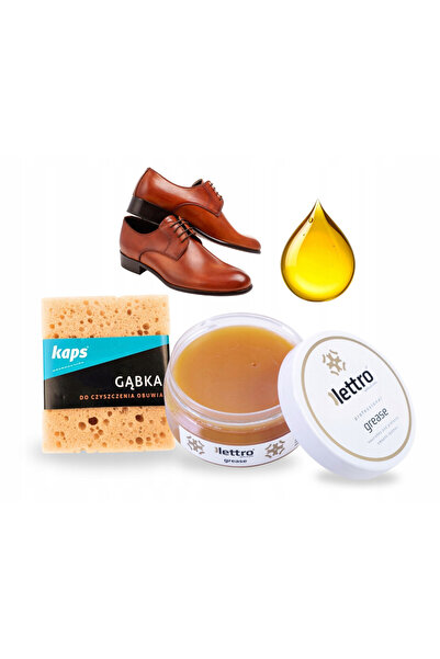 kaps Set 2 in 1, Kaps, grasime protectoare pentru piele, 100 ml, burete de cu...