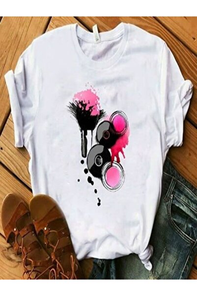 COZYWEAR Women's White Printed T-Shirt