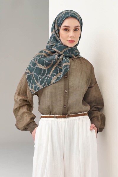 Silk Home Monare Scarf Belt Emerald 90X90