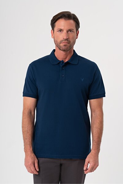 Velvarde Indigo Polo Collar T-Shirt