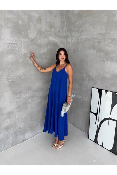Bella Breeze Strappy V-Neck Loose Fit Maxi Dress