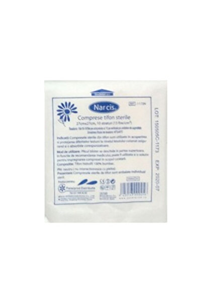 NARCIS Comprese Sterile Narcis, 27cm x 27cm, 10 straturi, tesatura 19 x 15