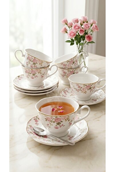 Generic Luxurious Tea Cup Set with Elegant Engravings – a High-End Dining Exp...