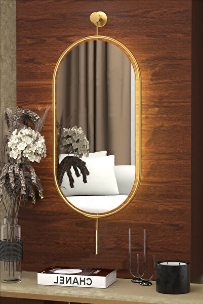 AGA KONSEPT Led'li Serenity Gold Dresuar Ayna 38*85 cm, 40*100 cm, Dekoratif ...