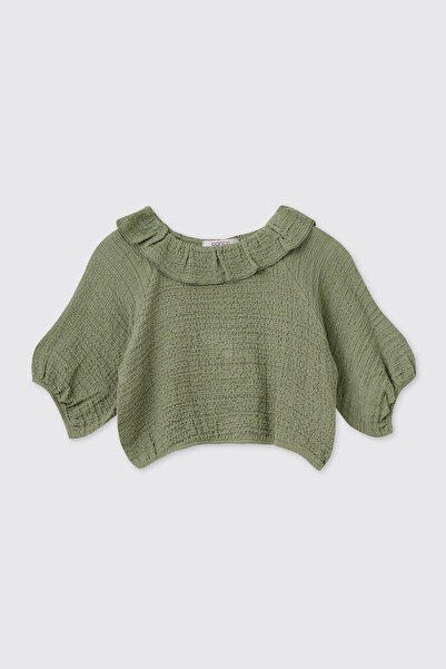Panço Girl's Khaki Blouse