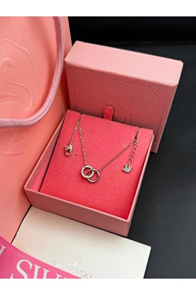Generic Circular Pendant Necklace with Silver Sparkling Stones