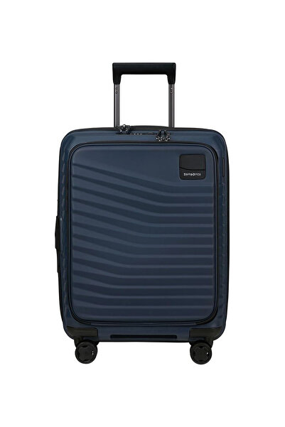 Samsonite Lacivert Çekçekli Sert Valiz INTUO-SP. 55/20 EXP EASY ACCESS