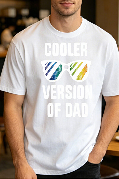 Fleck تيشيرتات كاجوال للرجال بتصميم مطبوع عليه عبارة "Cooler Version Of Dad W...