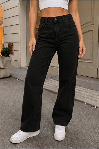 alanora Women's Black High Waist Wide Leg Loose Stretchy Palazzo Pants