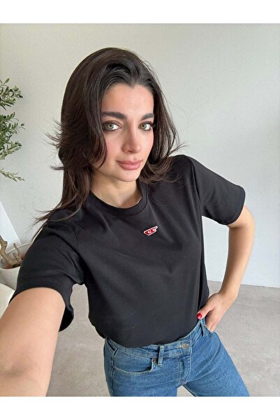 Bade Butik Black crew neck brand model terra t-shirt