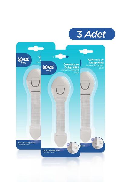 Wee Baby Çekmece ve Dolap Kilidi – Bebek Çocuk Güvenlik Kilidi (3 Adet)