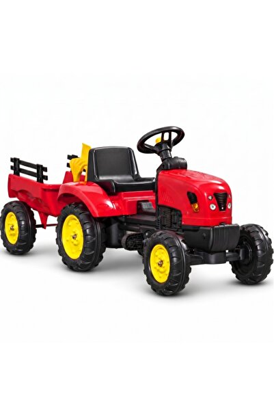 mavio Tractor cu Pedale Copii, Remorca Detasabila, Lopatica si Grebla, Cadru ...