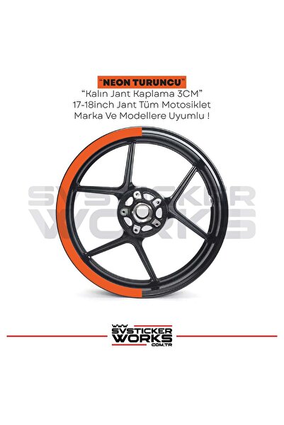ARONA Motorcycle Wheel Rim Plating Half High Quality Foil 1 Pack Neon Orange ...