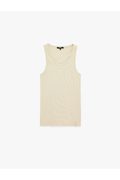 Koton Kolsuz Pamuklu Bisiklet Yaka Slim Fit Atlet