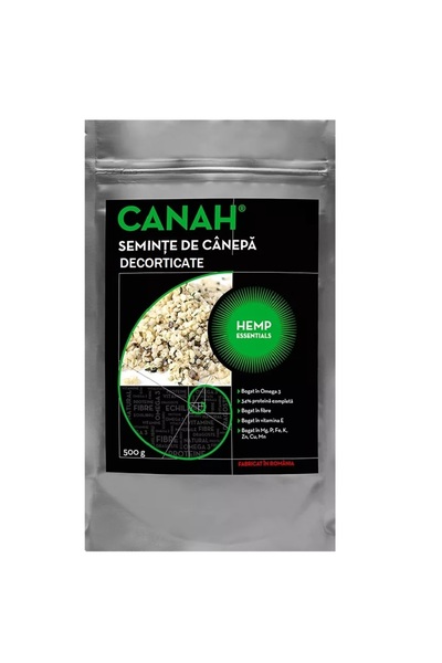 Canah Seminte de Canepa Decorticate, 500 gr