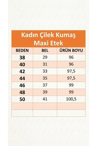 Banadamoda Kadın Çilek Kumaş Cepli Beli Lastikli Geniş Kesim Maxi Boy Etek