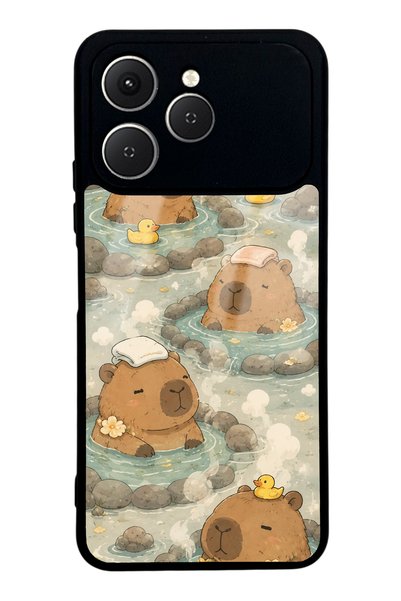Spoyi Tecno Spark 40 Capybara Onsen Design Glossy Phone Case