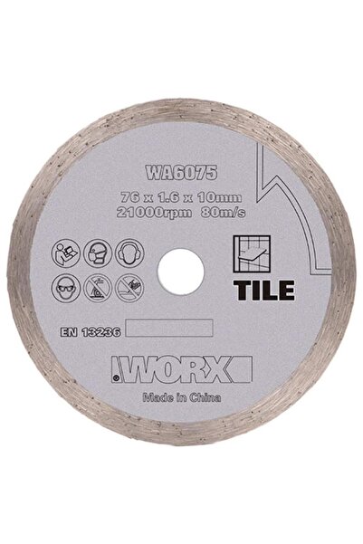 WORX WX801 İçin 76x10mm Fayans, Seramik, Mermer Elmas Kesme Diski