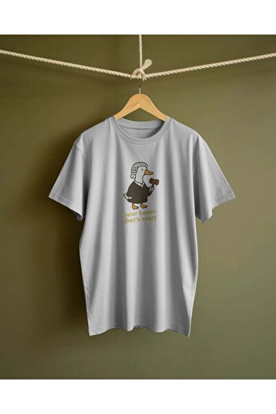 buzagi tasarım ürünleri That's Crazy Unisex Oversize White T-Shirt