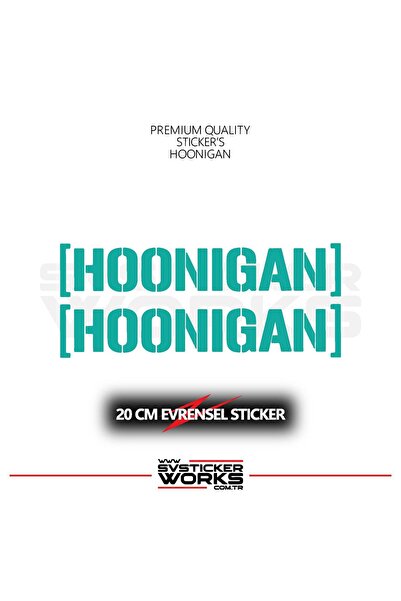 ARONA Hoonigan Sticker Universal Compatible with All Surfaces 20 cm 2 Pieces