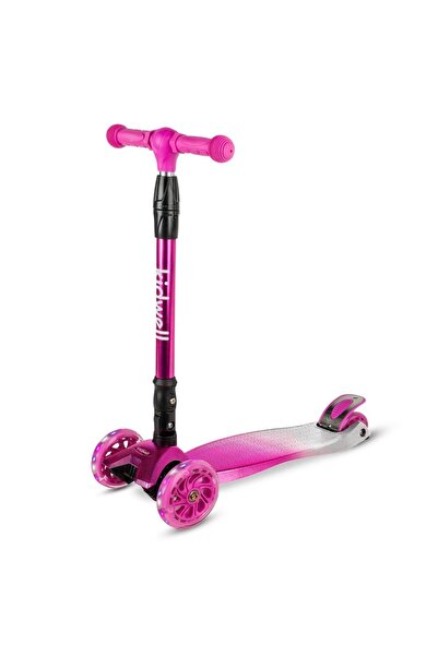 Kidwell Trotinetă pliabilă pentru copii, cu lumini LED, Vento Pink - Silver