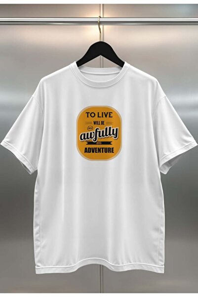 buzagi tasarım ürünleri Motivational Colorful Digital Printed White T-Shirt
