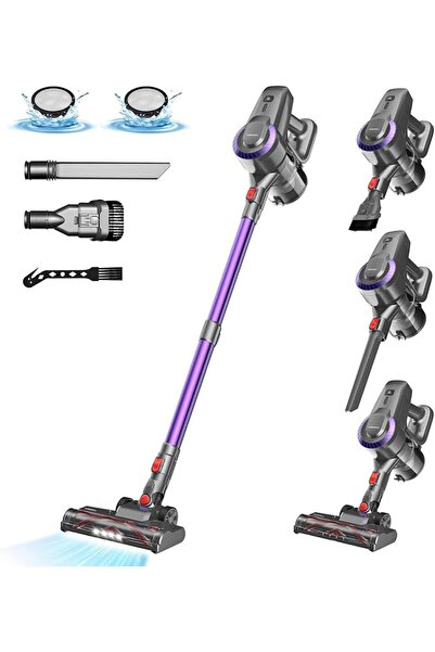 YISORA Aspirator Vertical fara Fir, Ultra ușor, Putere 20kPa, Autonomie 40 mi...